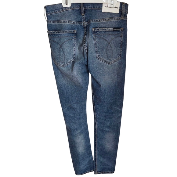 ⭐️Calvin Klein Mens Blue Skinny Jeans with Distressed Details Size 29 - Picture 3 of 6
